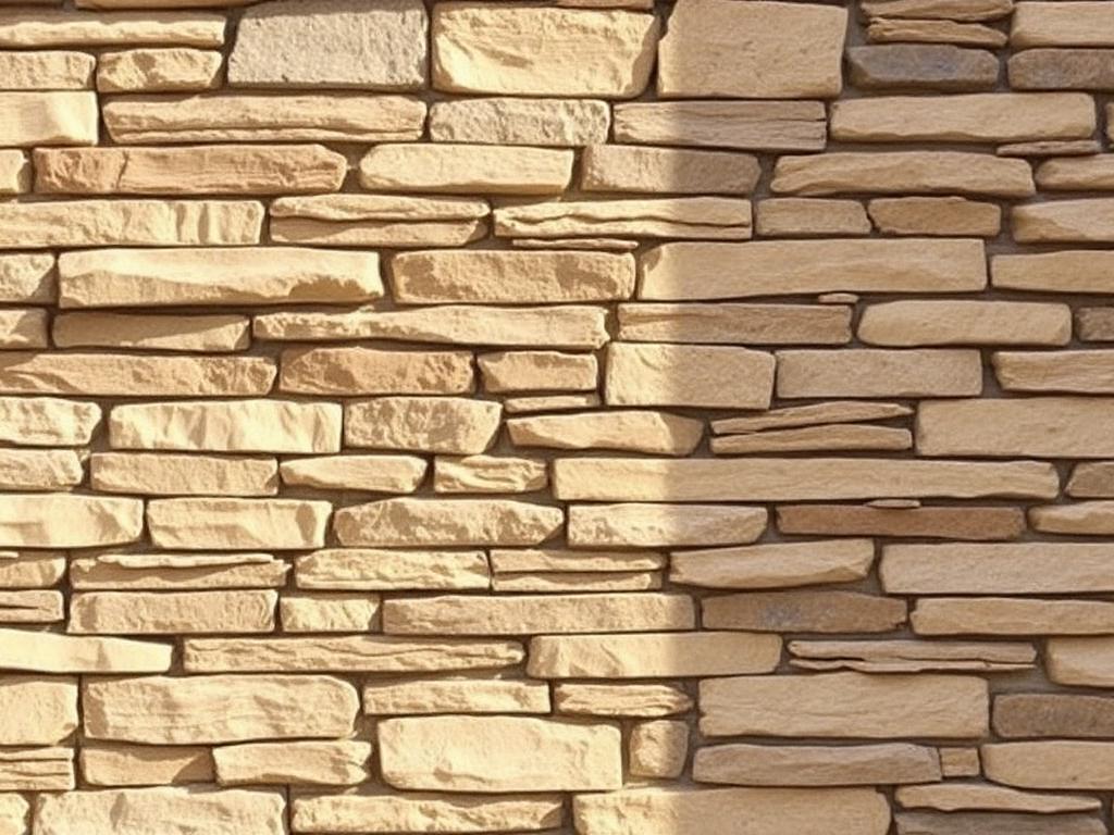 Natural stone cladding wall